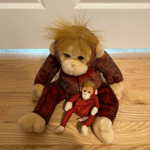 TY Beanie Baby Schweetheart Red Monkey Plush Stuffed Animal Orangutan Bundle Lot - Picture 2 of 7